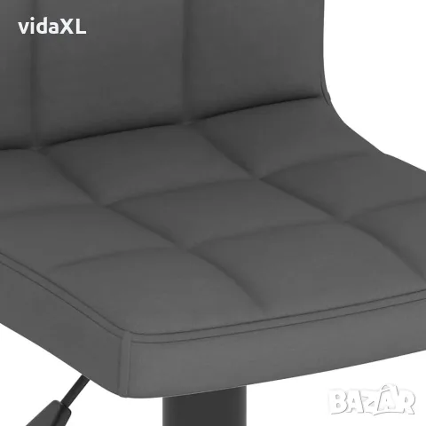 vidaXL Бар табуретки, 2 бр, тъмносиви, текстил, снимка 8 - Столове - 56147018