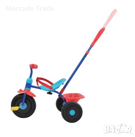 Триколка Mercado Trade, С дръжка, 2 в 1, За деца, Син, снимка 2 - Детски велосипеди, триколки и коли - 40720472