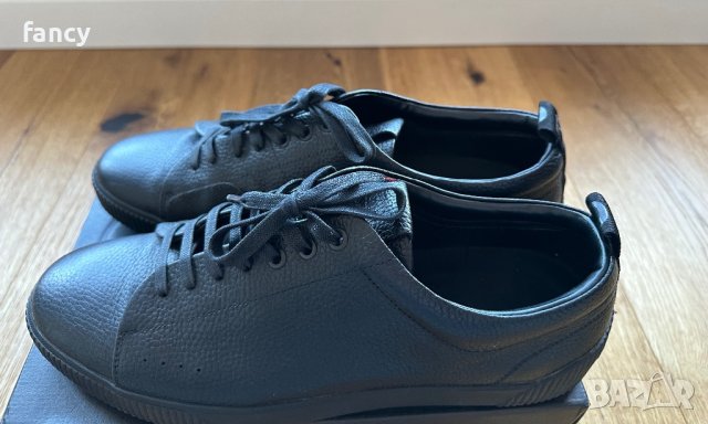 Черни кожени обувки Hugo Boss, снимка 6 - Ежедневни обувки - 44337635