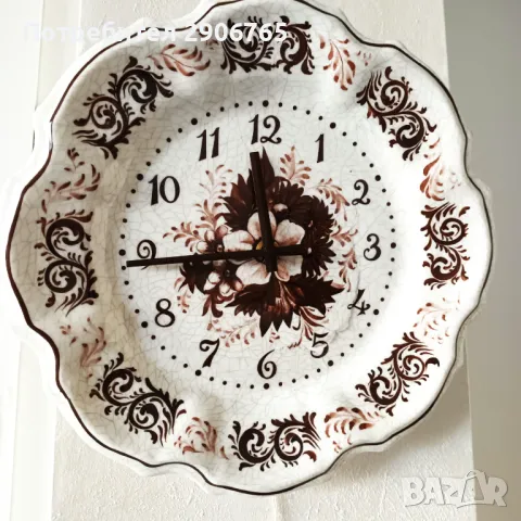 Часовник чиния HANSON Франция работещ, снимка 5 - Антикварни и старинни предмети - 49095663