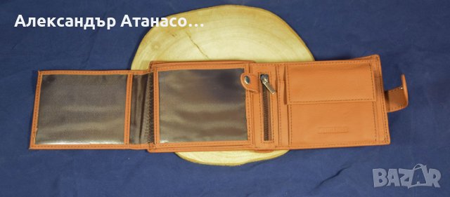 Лазерно гравирано мъжко портмоне от италианска естествена кожа , снимка 4 - Портфейли, портмонета - 42195791