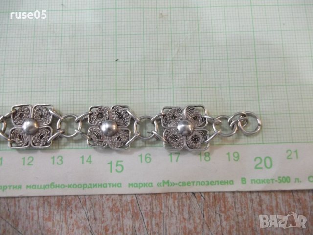 Верижка филигранна сребърна - 925 пр. - 17,30 гр., снимка 3 - Други - 37684496