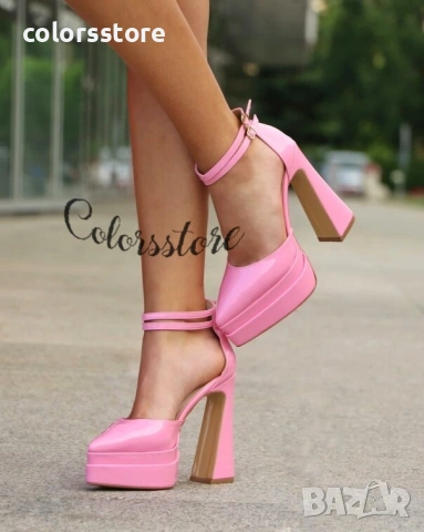 Сандали на ток - розов лак - VTK2(3)