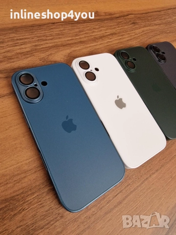 Матов Стъклен Кейс за Apple iPhone 17 - Различни цветове, снимка 5 - Калъфи, кейсове - 52446209