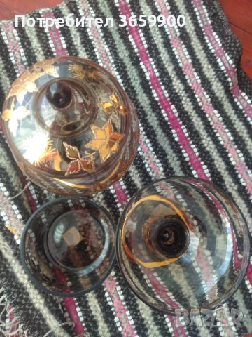 Комплект от калиево стъкло,1972г., снимка 6 - Други стоки за дома - 44197607