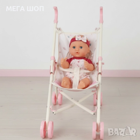 Комплект от 16 части с бебе, количка и аксесоари, снимка 2 - Кукли - 52920504