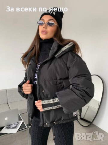 Chanel Дамско Черно Зимно Яке Шанел Код A933, снимка 3 - Якета - 51883572