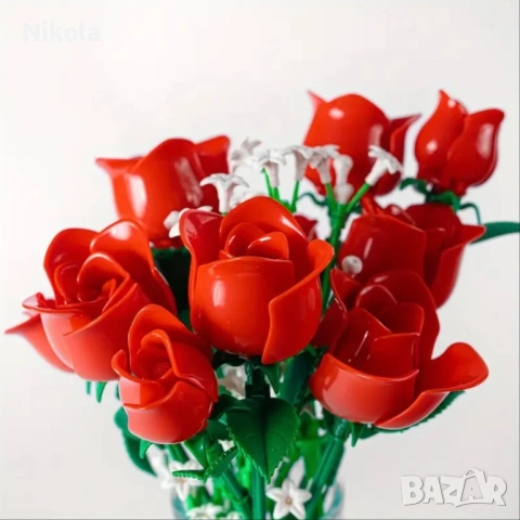 Лего букет от рози , снимка 2 - Конструктори - 53913034