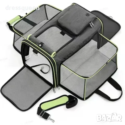 4329 Сгъваема котешка пътна чанта с голям капацитет, снимка 6 - Други стоки за животни - 48882846