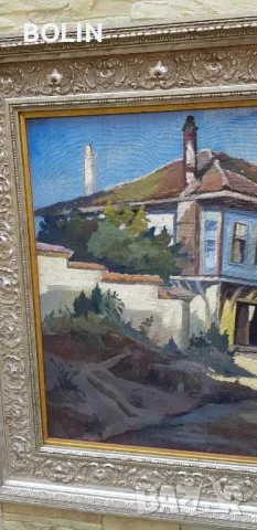 Българска картина - Пейзаж- Наполеон Алеков 1966, снимка 4 - Антикварни и старинни предмети - 49696788