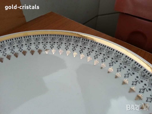 Стар български порцелан с позлата , снимка 4 - Антикварни и старинни предмети - 31765071