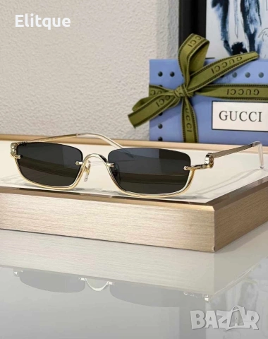 очила с черен обикновен калъф и ув защита Gucci, снимка 8 - Слънчеви и диоптрични очила - 53225153