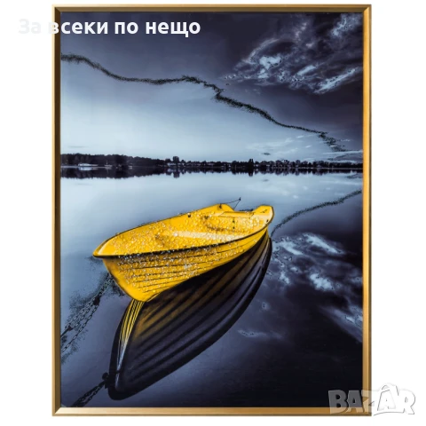 Картина Лодка в езеро с рамка, 60*80 см Код P1036