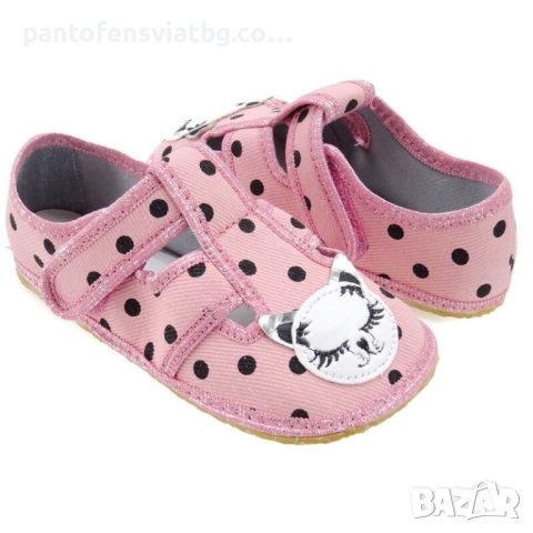 Детски пантофи "Barefoot" розово коте 21/33, снимка 3 - Детски пантофи - 42830160