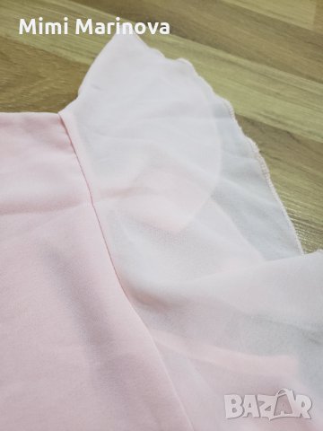 Нежен розов топ блузка, снимка 6 - Корсети, бюстиета, топове - 34443317