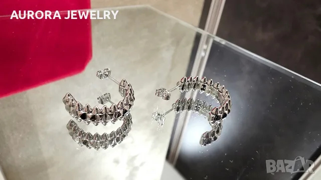 CARTIER Clash de Cartier White Gold Hoop Дамски Обеци, снимка 6 - Обеци - 55931954