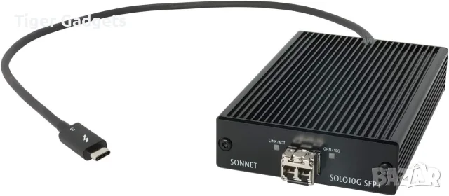 Sonnet Solo10G SFP+ Thunderbolt – 10GbE мрежов адаптер със SFP+, 10GBASE-SR, Thunderbolt 3, снимка 3 - Мрежови адаптери - 56140661