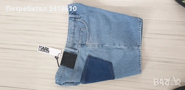 Karl Lagerfeld 2 Tone Denim Jeans Short Womens Size 30 НОВО! ОРИГИНАЛ! Дамски Къси Панталони!, снимка 2 - Къси панталони и бермуди - 49530879