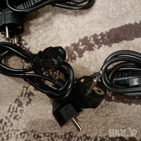 Продавам 3 захранващи кабела за монитор, снимка 2 - Кабели и адаптери - 48112481