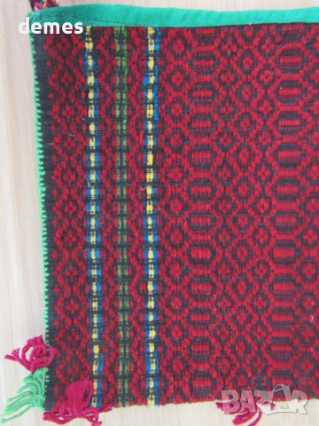 Стара ръчно тъкана вълнена капанска торбичка, снимка 3 - Колекции - 36422039