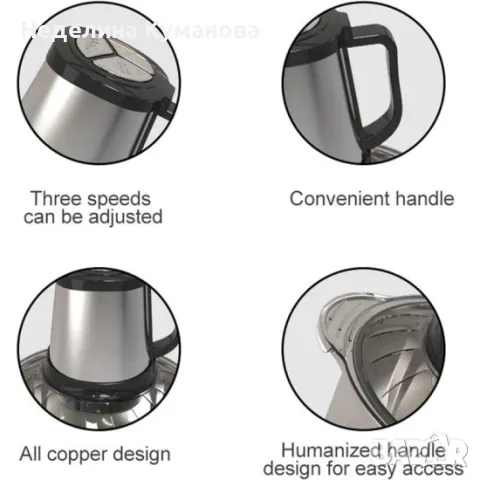 🧨 Професионален чопър - месомелачка 5L, снимка 7 - Чопъри и пасатори - 50077606