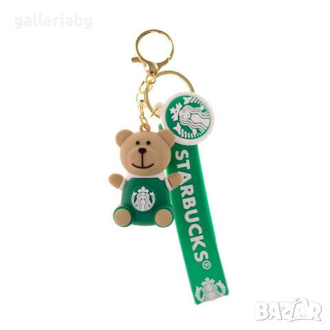 Ключодържатели Starbucks 🧸 – комплект 3 броя с мече и логото (Starbucks keychains set), снимка 3 - Други - 48948825