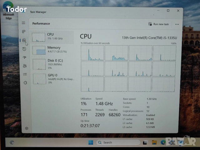 Лаптоп DELL INSPIRON 14 7430 2-in-1, i5-1355U 8GB DDR5 500GB SSD NVME, снимка 6 - Лаптопи за работа - 52255932