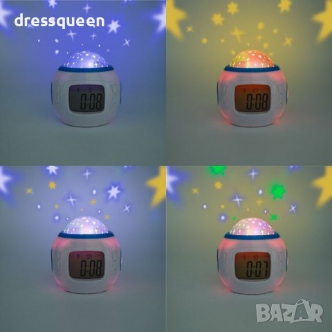 1038 Музикален Дигитален Часовник с Прожектор , снимка 2 - Други стоки за дома - 37401950