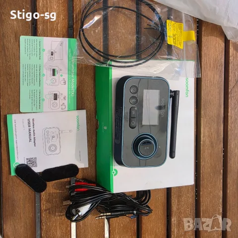 Bluetooth 5.0 Предавател и Приемник SOOMFON 3-в-1 с LCD Екран (Аудио Адаптер) , снимка 5 - Ресийвъри, усилватели, смесителни пултове - 56161263