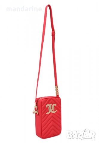 JUICY COUTURE 🍊 Дамска чанта с капитониран ефект RED & GOLD нова с етикети, снимка 5 - Чанти - 35235411