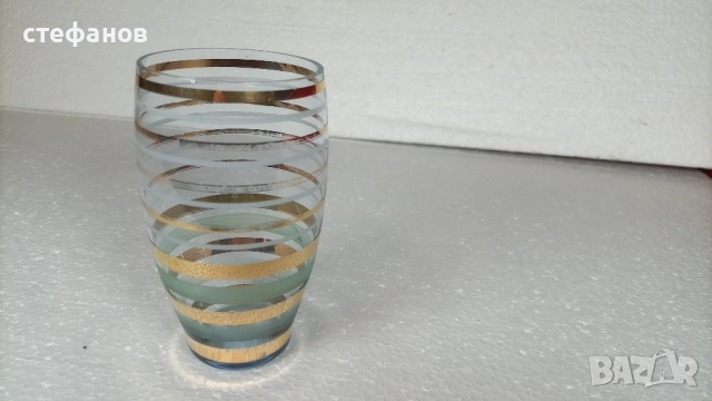 Разкошни ретро водни чаши, златни кантове, матирани кантове, 6 бр, снимка 10 - Чаши - 52464801