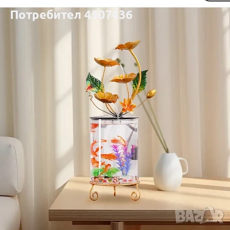 2025 Комплект USB захранван декоративен фонтан с аквариум , снимка 7 - Декорация за дома - 51264994