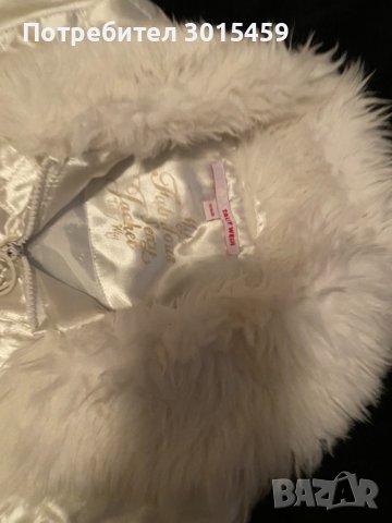 Бяло сатенено яке Tally Weijl с пухкава яка, снимка 11 - Якета - 42498314