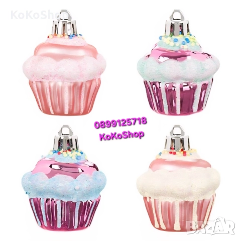 Кексчета за елха/мъфини за елха/коледна декорация