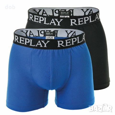 Мъжки боксерки Pack of 2 Replay Boxer Shorts, оригинал, снимка 2 - Бельо - 29654134