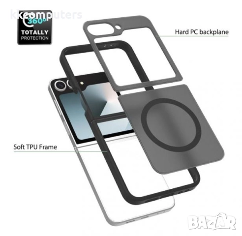 Калъф силикон мат MagSafe / Розов / за Samsung Z Flip 6 / Z Flip 7 Fe Баркод : 3133001, снимка 3 - Калъфи, кейсове - 51922294