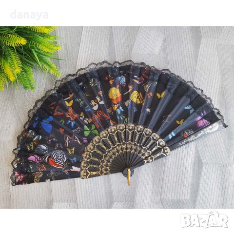 2235 Дамско ветрило с пеперуди, снимка 6 - Други - 42888949