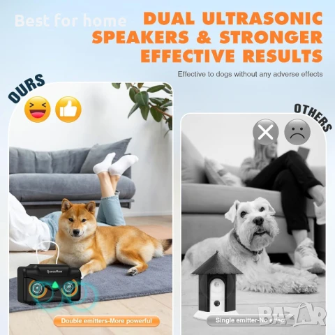 Bubbacare устройство против лай за кучета, обхват 15 м,  3 режима на ултразвуков антилай , снимка 4 - За кучета - 50641586