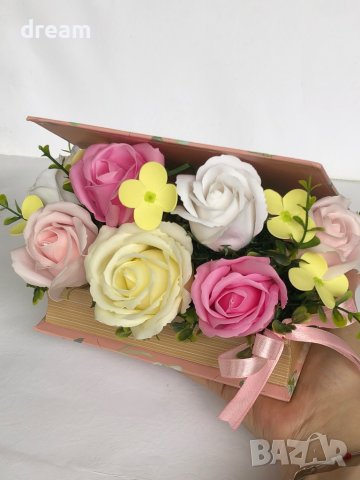 Букет от сапунени рози , снимка 7 - Декорация за дома - 40275710