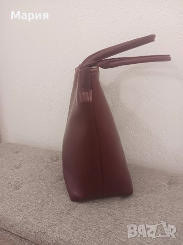 Дамска чанта бордо, снимка 4 - Чанти - 51644892