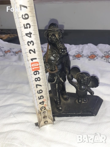 Метална руска статуетка, фигура - крокодила Гена и Чебурашка, снимка 7 - Антикварни и старинни предмети - 53279704
