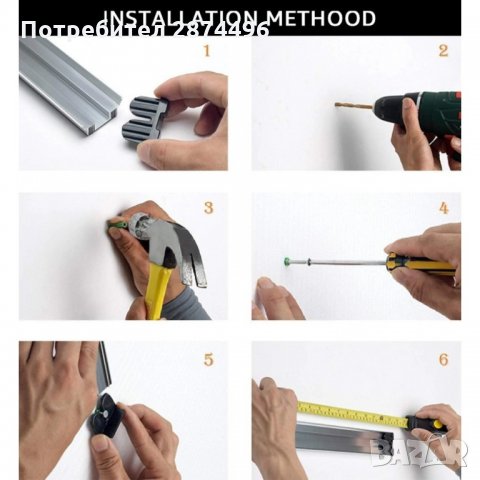 2924 Магнитна алуминиева поставка за кухненски ножове, снимка 6 - Аксесоари за кухня - 35355480