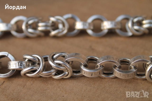 Мъжки сребърен ланец/синджир, снимка 3 - Колиета, медальони, синджири - 52496026