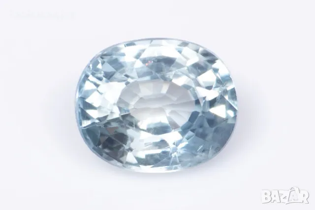 Син сапфир 0.86ct VS нетретиран овална шлифовка
