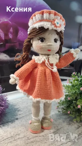 Плетена играчка Кукла Мелиса, Ръчно изработена, Перфектен подарък, снимка 12 - Плюшени играчки - 48936121
