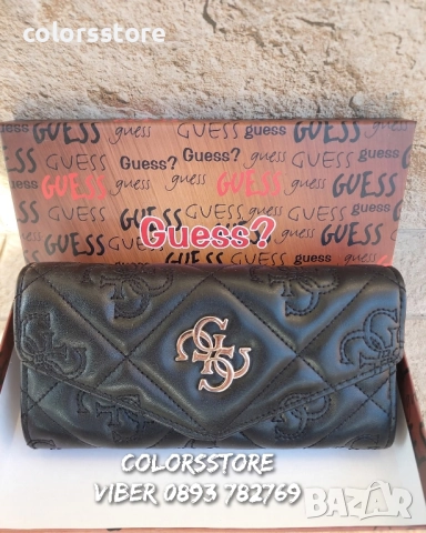 Дамски черен портфейл Guess/SG47k