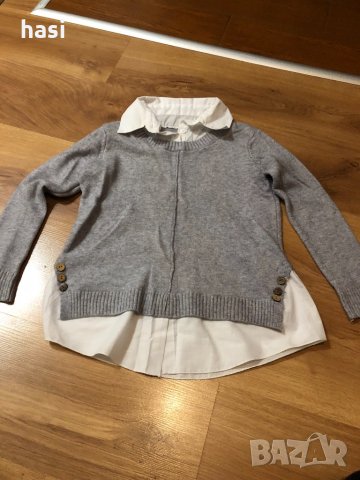 Пуловер с риза, снимка 1