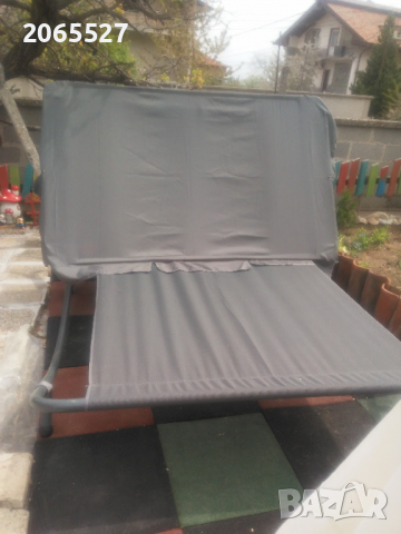 Градински двоен шезлонг, снимка 2 - Градински мебели, декорация  - 36480005