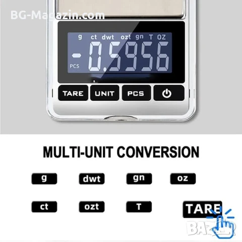 Професионална бижутерска електронна везна 0.01 до 200г за злато бижута лекарства дигитален кантар, снимка 4 - Везни - 50929535