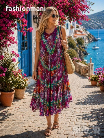 Индийски рокли 18 цвята – код 1397, снимка 13 - Рокли - 49665143